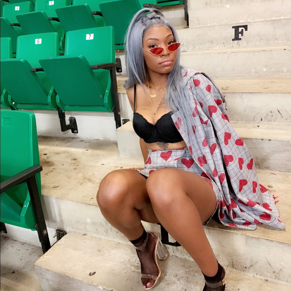 Two piece heart suit